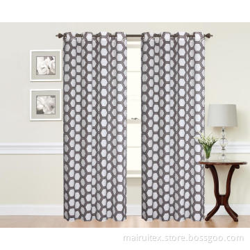 Traditional Style Jacquard Window Curtains Blackout